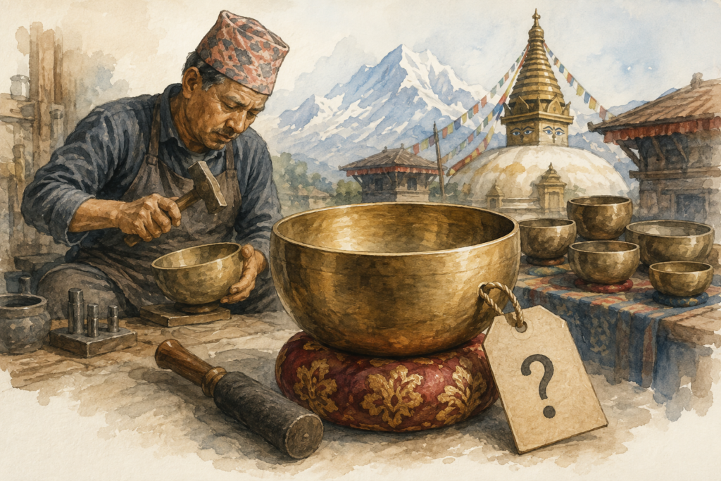 cout bol chantant fait main nepal