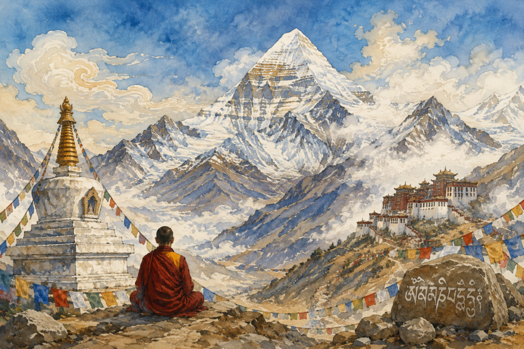 montagnes sacrées du tibet
