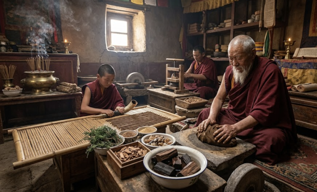 Les secrets de fabrication des encens traditionnels dans les monastères